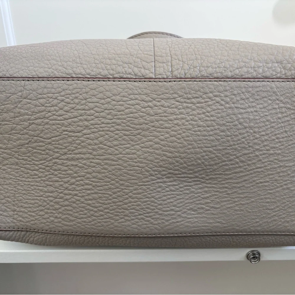 Kate Spade Grey Street Pebbled Taupe Leather Satchel Tassel WKRU3169 Handbag